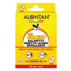 Alontan Neo Family Salvietta Insetto-Acaro Repellente – 12 Salviette
