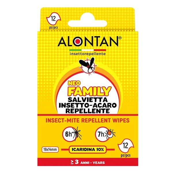 Alontan Neo Family Salvietta Insetto-Acaro Repellente – 12 salviette Alontan Neo Family Salvietta Insetto-Acaro Repellente – 12 Salviette -Farmacia Estetica Porta Pia ALONTAN Neo Family salvietta insetto acaro repellente 12 salviette
