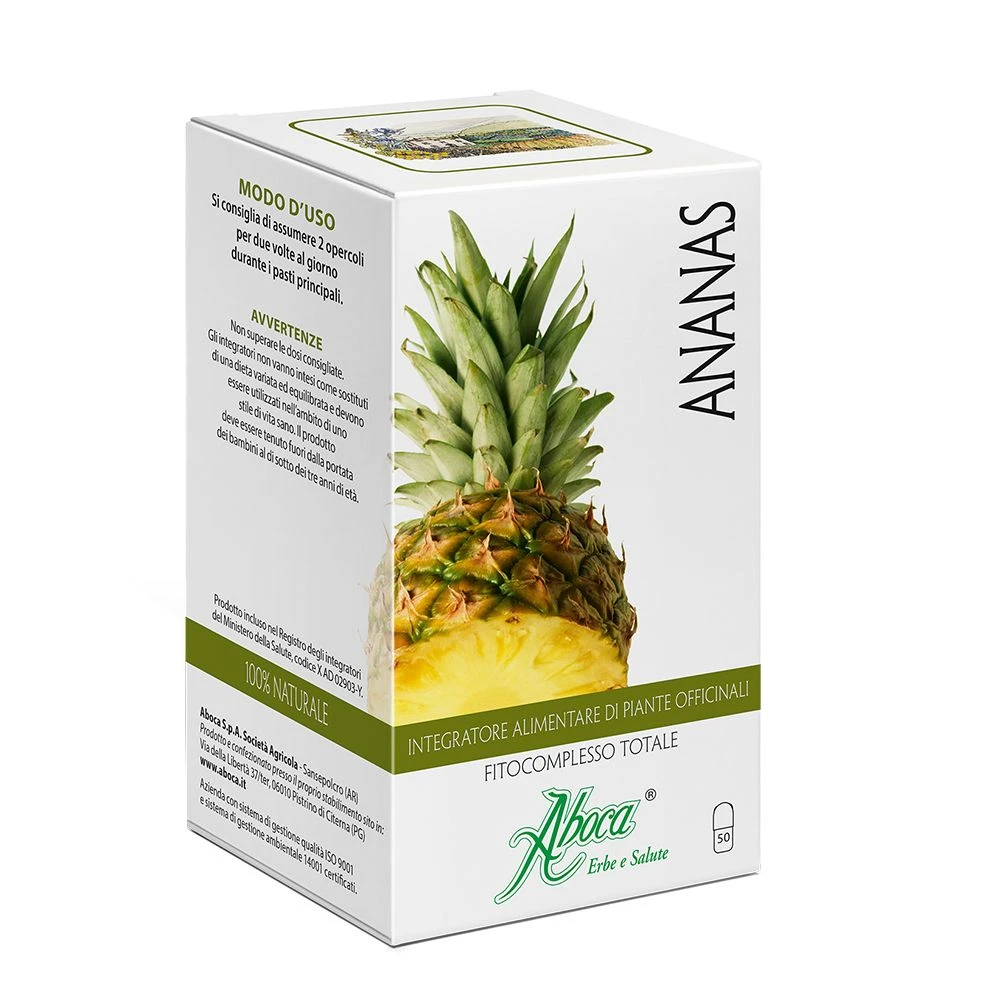 Aboca Ananas Integratore – 50 opercoli Aboca Ananas Integratore – 50 Opercoli -Farmacia Estetica Porta Pia Aboca Ananas Integratore 50 opercoli