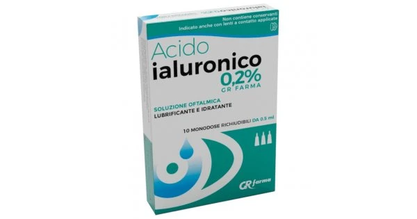 Acido Ialuronico 0,2% Soluzione Oftalmica – 10 monodose da 0,3ml GR FARMA Srl Acido Ialuronico 0,2% Soluzione Oftalmica – 10 Monodose Da 0,3ml -Farmacia Estetica Porta Pia Acido Ialuronico 02 Soluzione Oftalmica 10 monodose da 03ml