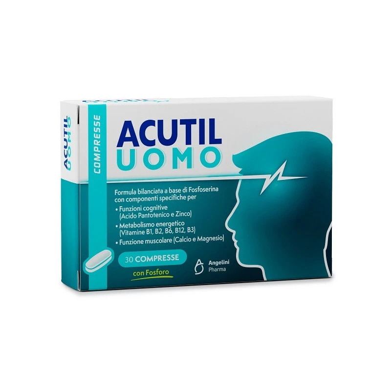 Acutil Uomo – 30 compresse Angelini Acutil Uomo – 30 Compresse -Farmacia Estetica Porta Pia Acutil Uomo 30 compresse