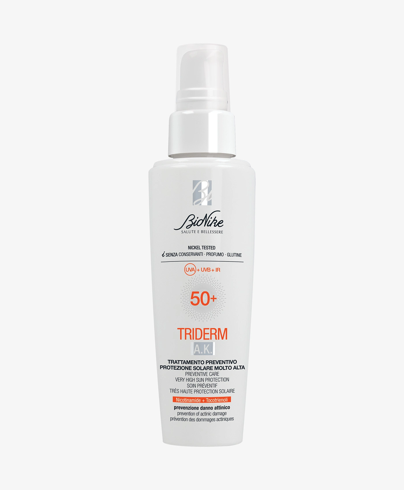 Bionike Triderm A.K. Trattamento Preventivo SPF50+ – 50ml Bionike Triderm A.K. Trattamento Preventivo SPF50+ – 50ml -Farmacia Estetica Porta Pia Bionike Triderm A.K. Trattamento Preventivo SPF50 50ml
