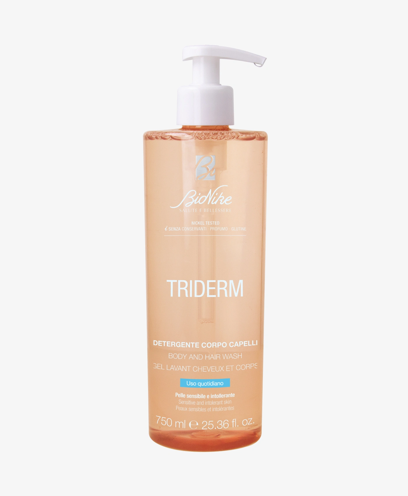 Bionike Triderm Detergente Corpo Capelli Uso Quotidiano – 750ml Bionike Triderm Detergente Corpo Capelli Uso Quotidiano – 750ml -Farmacia Estetica Porta Pia Bionike Triderm Detergente Corpo Capelli Uso Quotidiano 750ml