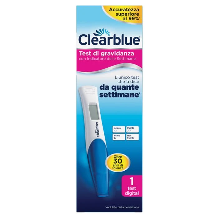Clearblue Test di Gravidanza con Indicatore delle Settimane – 1 test Clearblue Test Di Gravidanza Con Indicatore Delle Settimane – 1 Test -Farmacia Estetica Porta Pia CLEARBLUE test di gravidanza con indicatore delle Settimane 1 test