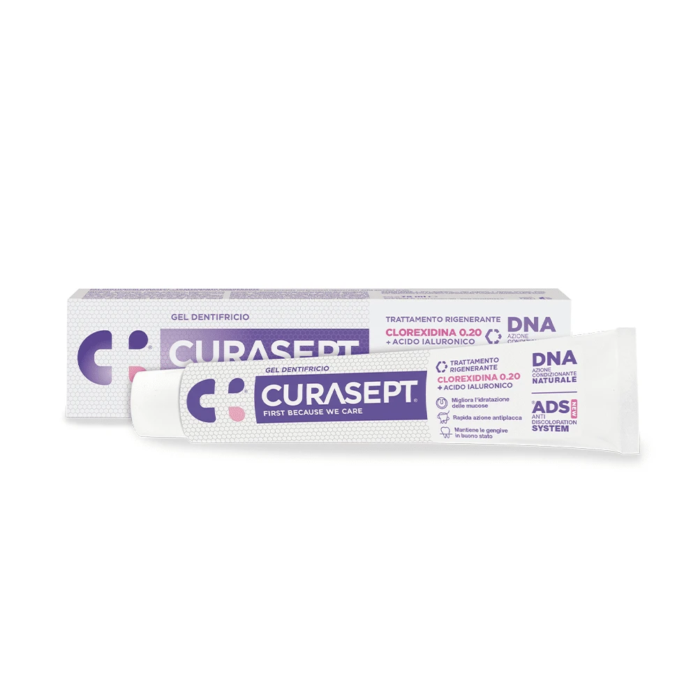 Curasept ADS DNA Gel Dentifricio Trattamento Rigenerante – 75ml Curasept ADS DNA Gel Dentifricio Trattamento Rigenerante – 75ml -Farmacia Estetica Porta Pia CURASEPT ADS DNA Gel Dentifricio Trattamento Rigenerante 75ml