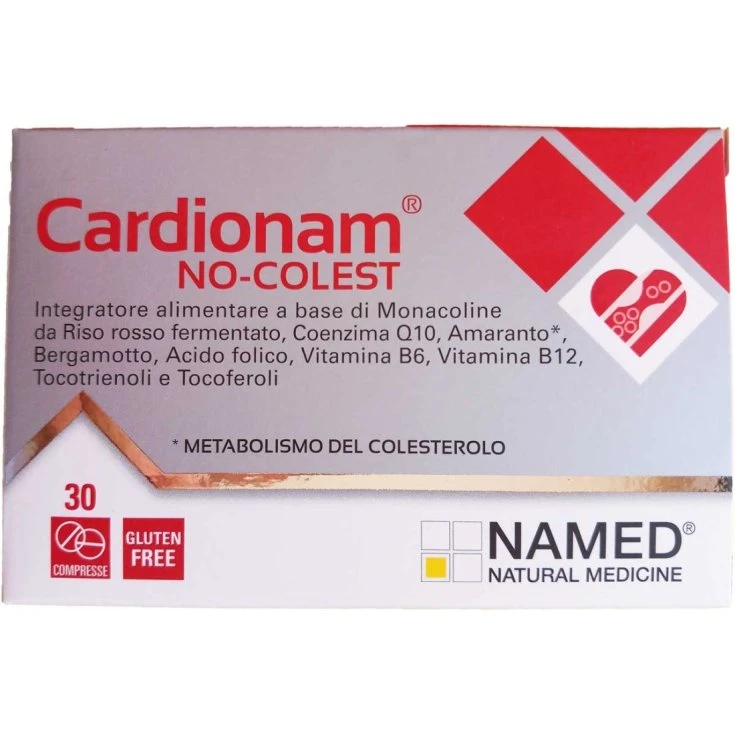Cardionam No-Colest – 30 Compresse NAMED Srl Cardionam No-Colest – 30 Compresse -Farmacia Estetica Porta Pia Cardionam No Colest Integratore Alimentare 30 Compresse