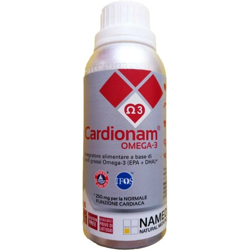 Cardionam Omega 3 – 60 Compresse NAMED Srl Cardionam Omega 3 – 60 Compresse -Farmacia Estetica Porta Pia Cardionam Omega 3 Integratore per il Benessere Cardiovascolare 60 Compresse