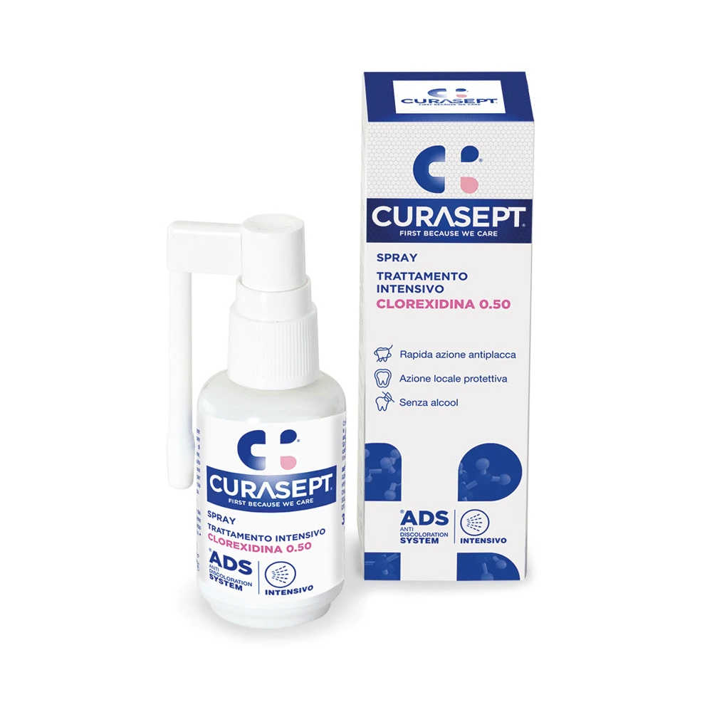 Curasept ADS Spray 0,5% Trattamento Topico Gengivale – 30ml Curasept ADS Spray 0,5% Trattamento Topico Gengivale – 30ml -Farmacia Estetica Porta Pia Curasept ADS Spray 05 Trattamento Topico Gengivale 30ml