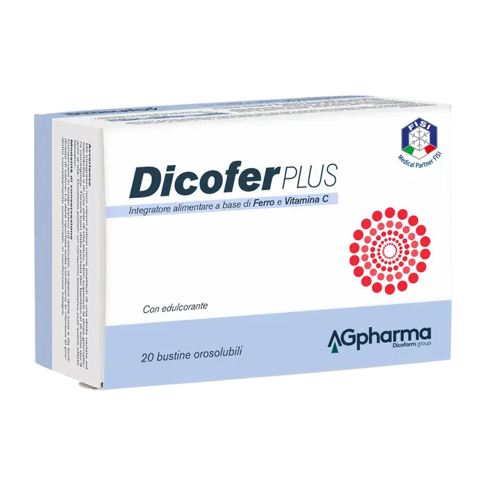 Dicofer Plus Integratore – 20 bustine orosolubili Dicofer Plus Integratore – 20 Bustine Orosolubili -Farmacia Estetica Porta Pia Dicofer Plus Integratore 20 bustine orosolubili
