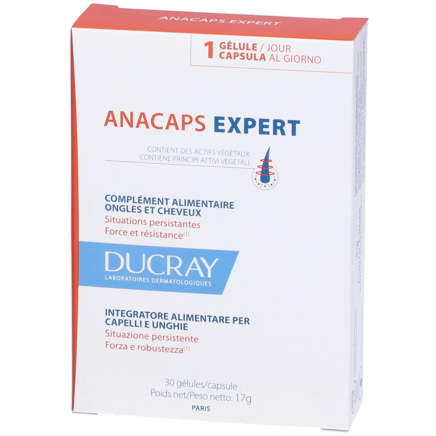 Ducray Anacaps Expert Integratore Capelli e Unghie – 30 Capsule Ducray Anacaps Expert Integratore Capelli E Unghie – 30 Capsule -Farmacia Estetica Porta Pia Ducray Anacaps Expert Integratore Capelli e Unghie 30 Capsule