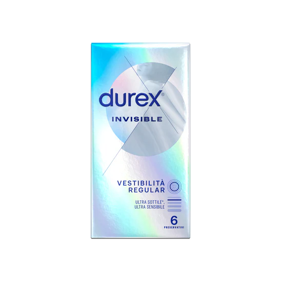 Durex Invisible – 6 pezzi Durex Invisible – 6 Pezzi -Farmacia Estetica Porta Pia Durex Invisible 6 pezzi