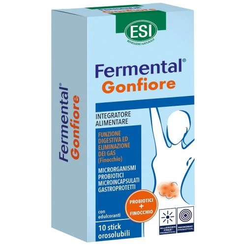 ESI Fermental Gonfiore Integratore – 10 stick orosolubili ESI Fermental Gonfiore Integratore – 10 Stick Orosolubili -Farmacia Estetica Porta Pia ESI Fermental Gonfiore Integratore 10 stick orosolubili