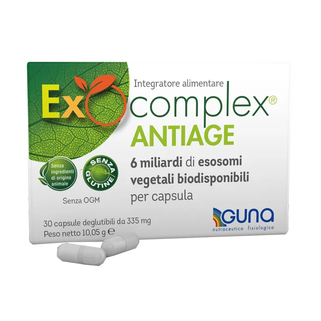 Exocomplex Antiage – 30 capsule deglutibili da 335mg GUNA Exocomplex Antiage – 30 Capsule Deglutibili Da 335mg -Farmacia Estetica Porta Pia Exocomplex Antiage 30 capsule deglutibili da 335mg