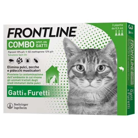 Frontline Combo Spot-On Gatti e Furetti – 3 Pipette Frontline Combo Spot-On Gatti E Furetti – 3 Pipette -Farmacia Estetica Porta Pia FRONTLINE Combo Gatti