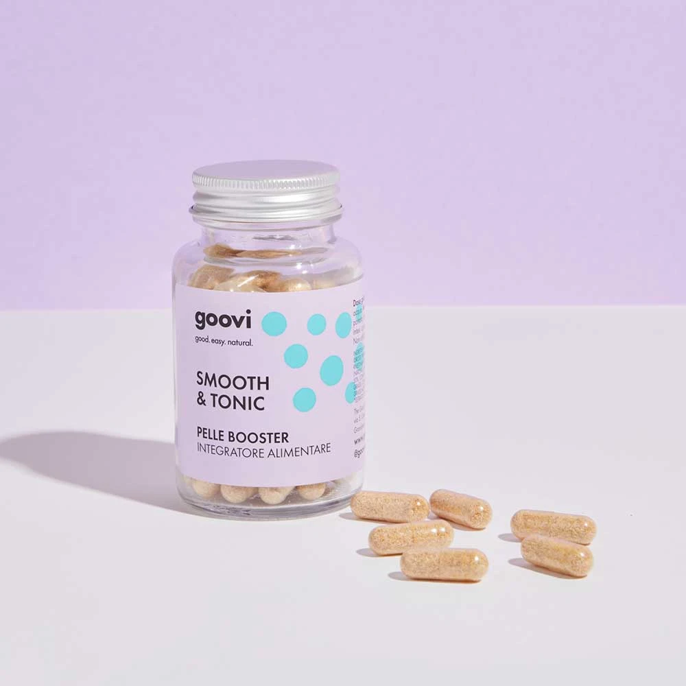 Goovi – Smooth & Tonic – Integratore Pelle Booster 60 Capsule Goovi – Smooth & Tonic – Integratore Pelle Booster 60 Capsule -Farmacia Estetica Porta Pia GOOVI smooth tonic pelle booster 60 capsule vegetali
