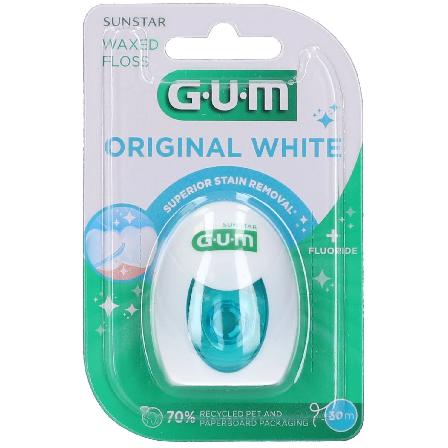 Gum Original White Filo Interdentale – 30mt GUM® Gum Original White Filo Interdentale – 30mt -Farmacia Estetica Porta Pia Gum Original White Filo Interdentale 30mt 1