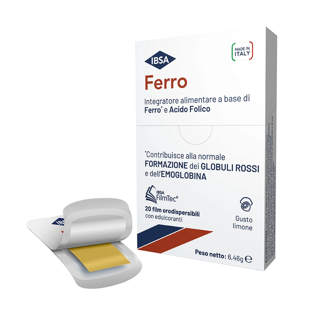 IBSA Ferro – 20 film orodispensabili IBSA Ferro – 20 Film Orodispensabili -Farmacia Estetica Porta Pia IBSA Ferro 20 film orodispensabili
