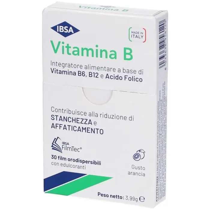 IBSA Vitamina B – 30 film orodispensabili IBSA Vitamina B – 30 Film Orodispensabili -Farmacia Estetica Porta Pia IBSA Vitamina B 30 film orodispensabili