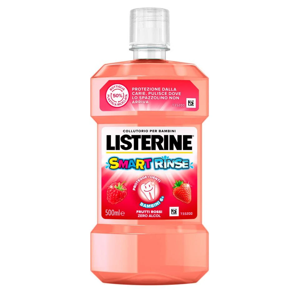 Listerine Smart Rinse Collutorio per Bambini – 500ml Listerine Smart Rinse Collutorio Per Bambini – 500ml -Farmacia Estetica Porta Pia LISTERINE Smart Rinse Collutorio per Bambini 500ml