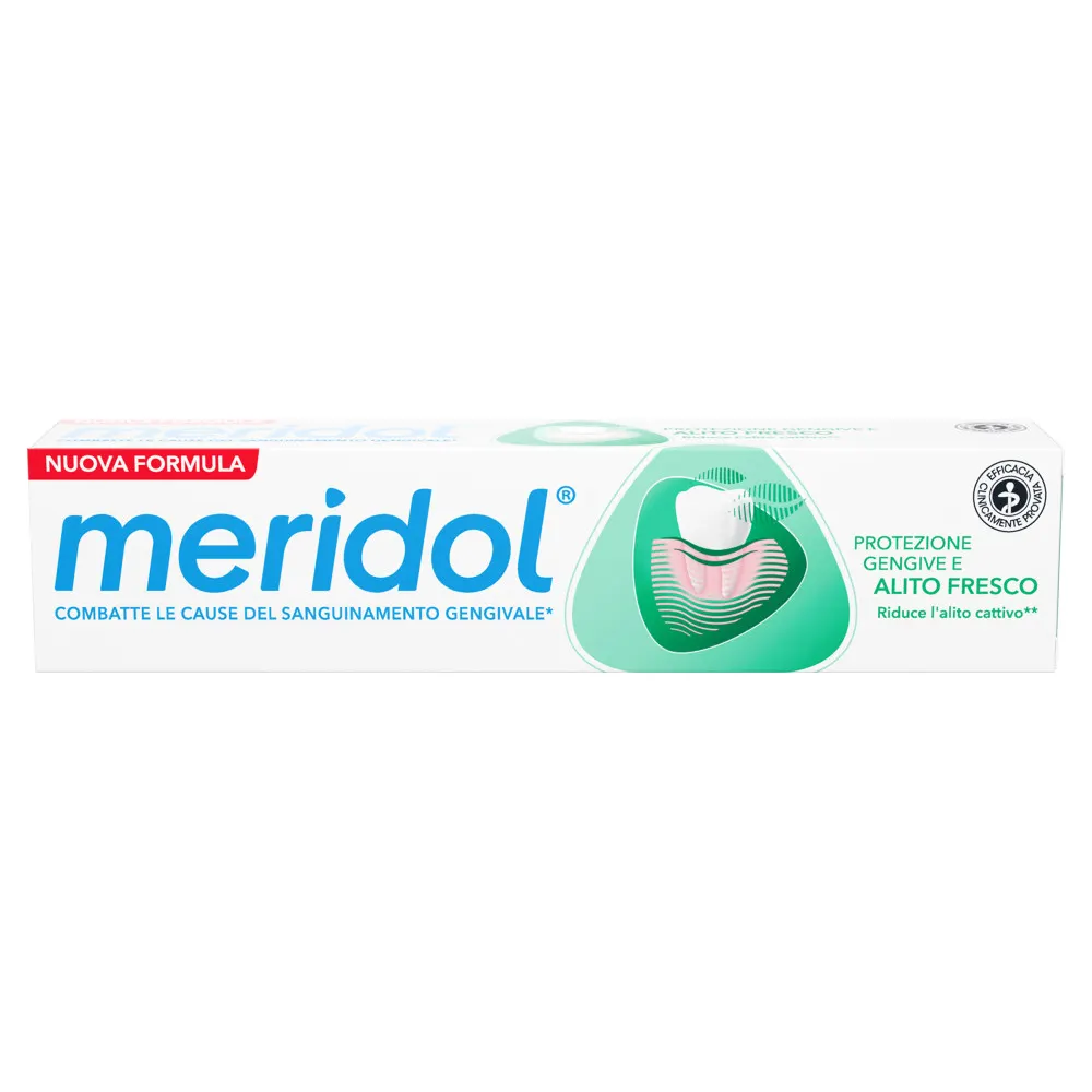 Meridol Protezione Gengive e Alito Fresco Dentifricio – 75ml Meridol Protezione Gengive E Alito Fresco Dentifricio – 75ml -Farmacia Estetica Porta Pia MERIDOL Protezione Gengive e Alito Fresco Dentifricio 75ml