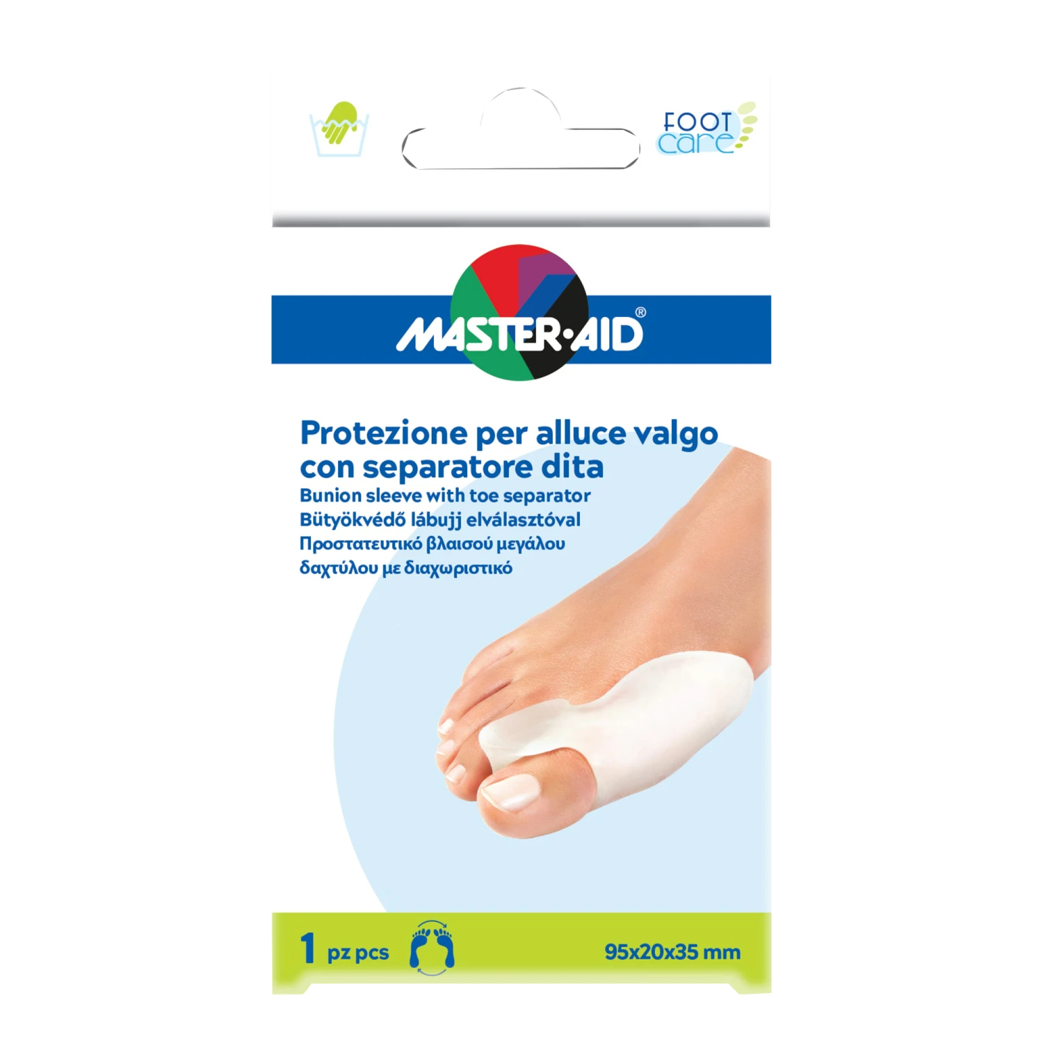 Master-Aid – Footcare Protezione Alluce Valgo con Separatore Dita D9 Master-Aid – Footcare Protezione Alluce Valgo Con Separatore Dita D9 -Farmacia Estetica Porta Pia Master Aid Footcare Protezione Alluce Valgo con Separatore Dita D9