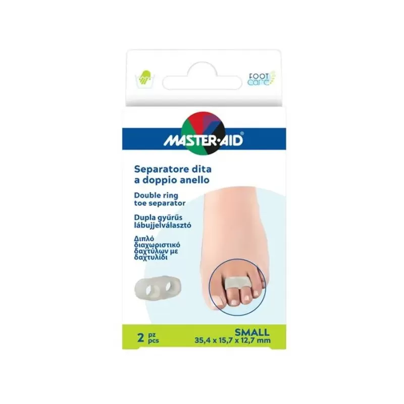 Master-Aid Footcare Separatore Dita a Doppio Anello Small C10 – 2pz Master-Aid Footcare Separatore Dita A Doppio Anello Small C10 – 2pz -Farmacia Estetica Porta Pia Master Aid Footcare Separatore Dita a Doppio Anello Small C10 2pz