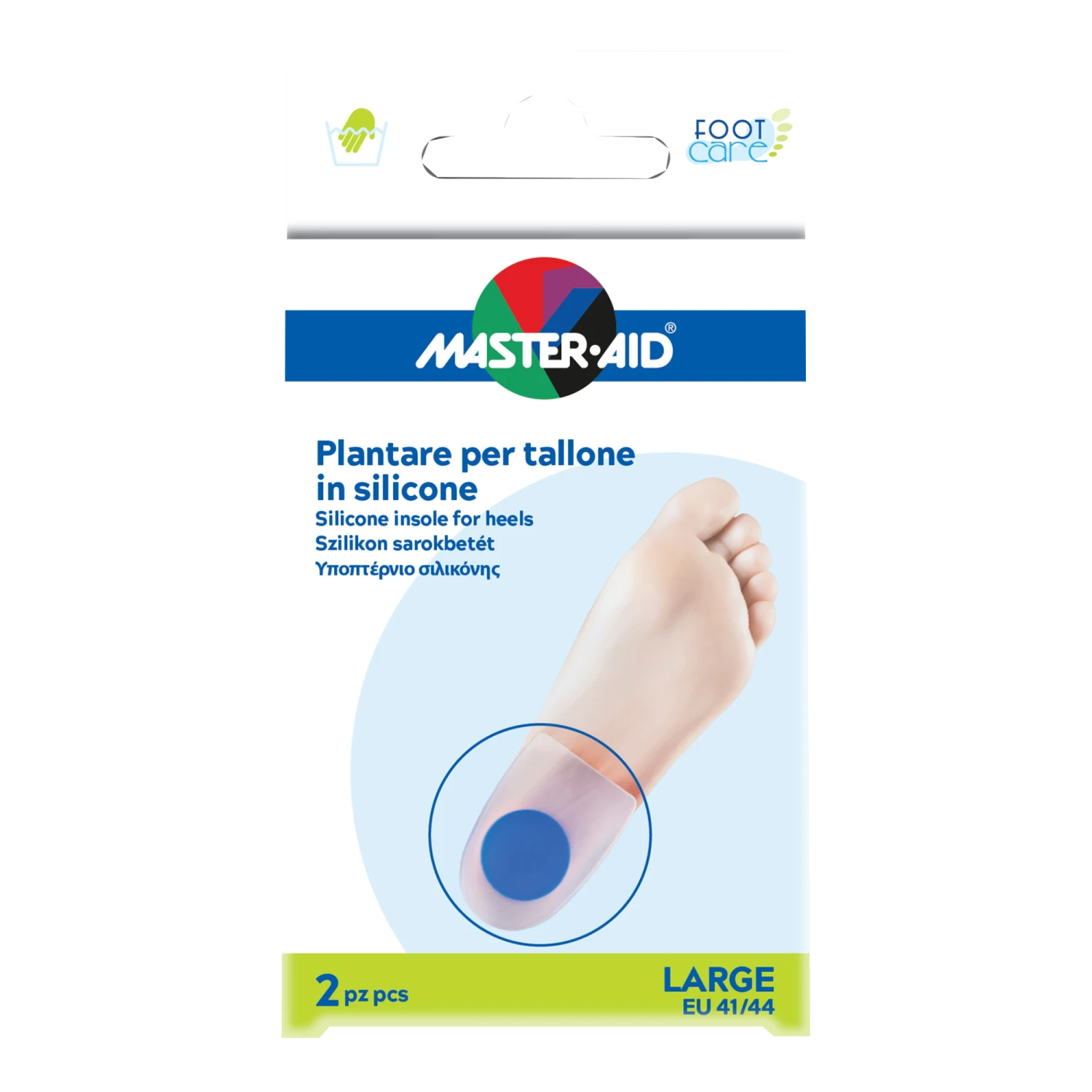 Master-Aid – Footcare Plantare per Tallone in Silicone Large F4 2pz Master-Aid – Footcare Plantare Per Tallone In Silicone Large F4 2pz -Farmacia Estetica Porta Pia Master Aid Footcare Talloniera Silicone Large F4 2pz