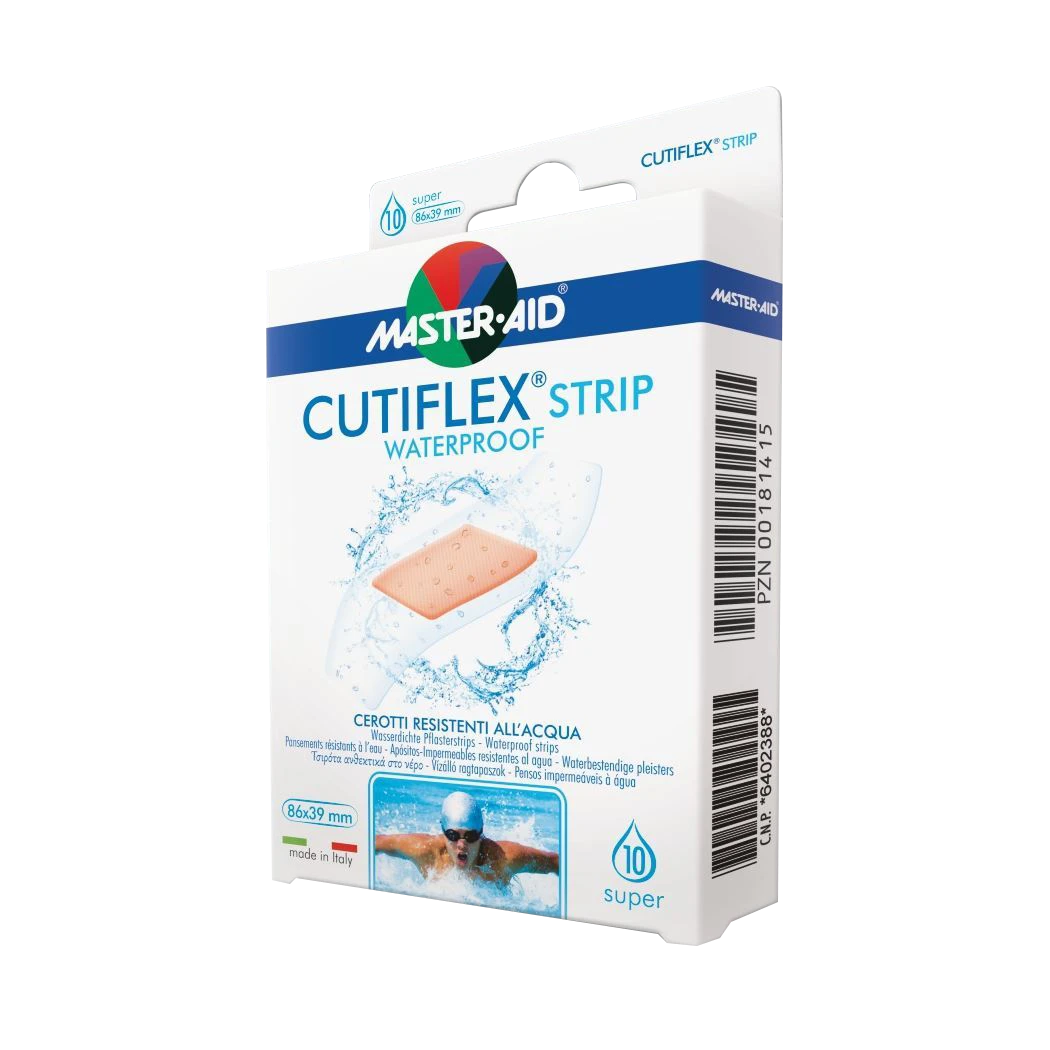 Master-Aid Cutiflex Med Strip Cerotti Super 86×39 mm – 10 pezzi Master-Aid Cutiflex Med Strip Cerotti Super 86×39 Mm – 10 Pezzi -Farmacia Estetica Porta Pia Master Aid – Cutiflex Med Strip Cerotti Super 10pz