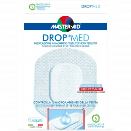 Master-Aid Drop Med 10x12cm – 5 pezzi Master-Aid Drop Med 10x12cm – 5 Pezzi -Farmacia Estetica Porta Pia Master Aid – Drop Med Cerotto Traspirante con Disinfettante 10x12 1