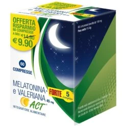 Melatonina E Valeriana ACT + Forte 5 Complex – 60 Compresse