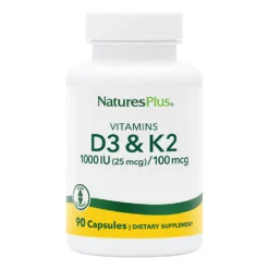 Natures Plus Vitamine D3 & K2 1000IU (25mcg)/100mg – 90 Compresse