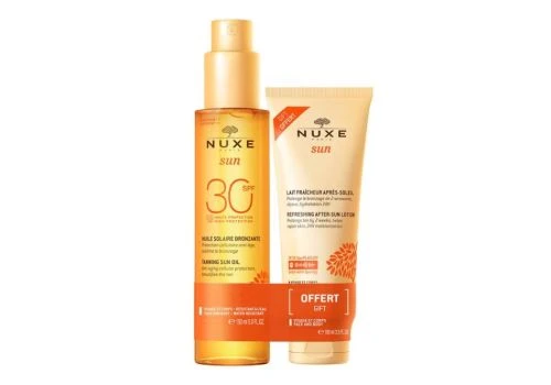 Nuxe – Sun Duo Solare Olio SPF30 150ml + Latte Doposole 100ml Nuxe – Sun Duo Solare Olio SPF30 150ml + Latte Doposole 100ml -Farmacia Estetica Porta Pia Nuxe Sun Duo Solare Olio SPF30 150ml Latte Doposole 100ml