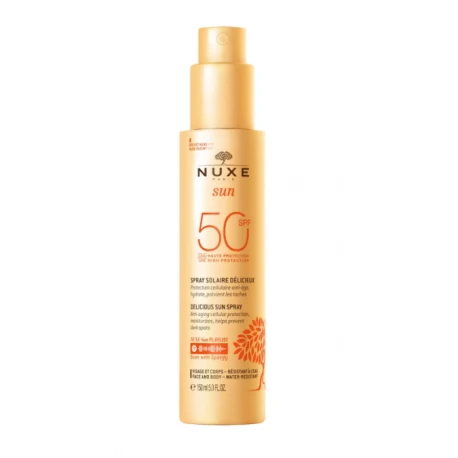 Nuxe – Sun Spray Solare Delicieux SPF50 150ml Nuxe – Sun Spray Solare Delicieux SPF50 150ml -Farmacia Estetica Porta Pia Nuxe Sun Spray Solare Delicieux SPF50 150ml