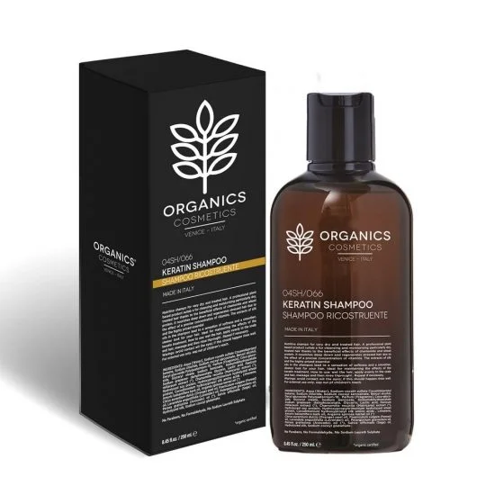 Organics Cosmetics Keratin Shampoo Ricostruente – 250ml Organics Cosmetics Keratin Shampoo Ricostruente – 250ml -Farmacia Estetica Porta Pia Organics Cosmetics Keratin Shampoo Ricostruente 250ml