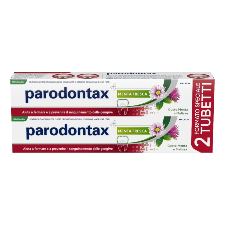 Parodontax Menta Fresca Dentifricio – 2 tubi da 75ml Parodontax Menta Fresca Dentifricio – 2 Tubi Da 75ml -Farmacia Estetica Porta Pia Parodontax Menta Fresca Dentifricio 2 tubi da 75ml