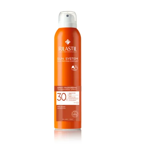 Rilastil – Sun System Transparent Spray SPF30 corpo – 200ml Rilastil – Sun System Transparent Spray SPF30 Corpo – 200ml -Farmacia Estetica Porta Pia Rilastil Sun System Spray Trasparente SPF30 Protezione Corpo 200ml OFFERTA 11