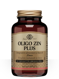 SOLGAR Oligo Zin Plus – 50 Tavolette Orosolubili