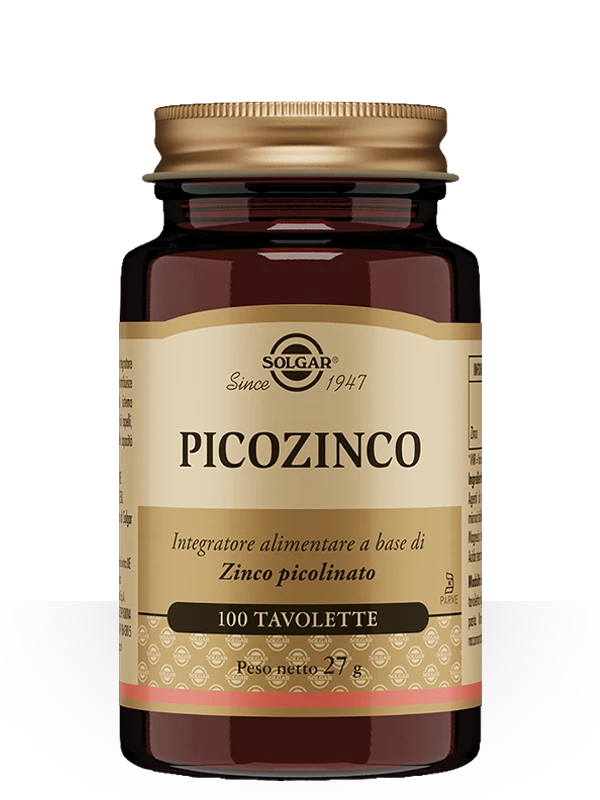Solgar Picozinco – 100 tavolette Solgar Picozinco – 100 Tavolette -Farmacia Estetica Porta Pia SOLGAR Picozinco 100 tavolette