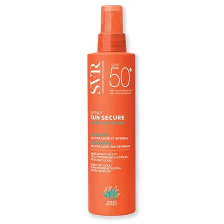 SVR – Sun Secure – Spray SPF50+ viso e corpo – 200ml PROMOZIONE SVR – Sun Secure – Spray SPF50+ Viso E Corpo – 200ml PROMOZIONE -Farmacia Estetica Porta Pia SVR Sun Secure Spray Idratante Invisibile Ultra leggero SPF50 200ml