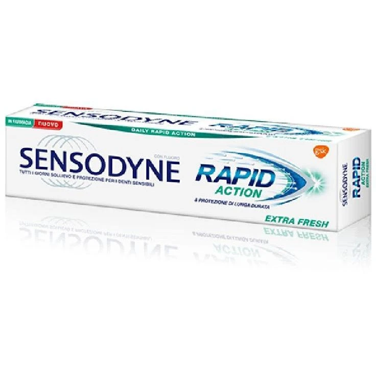 Sensodyne Rapid Action Extra Fresh Dentifricio – 75ml Sensodyne Rapid Action Extra Fresh Dentifricio – 75ml -Farmacia Estetica Porta Pia Sensodyne Dentifricio Rapid Action Extra Fresh 75ml