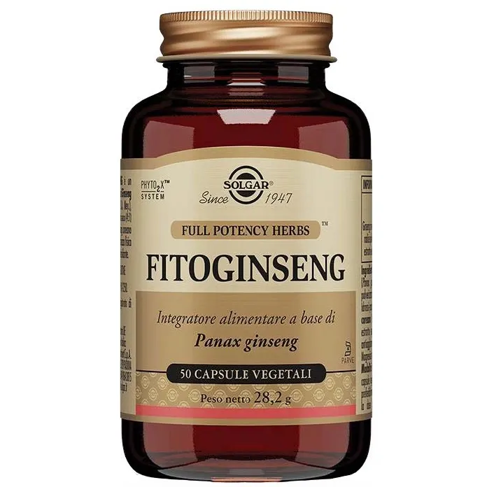 Solgar Fitoginseng – 50 capsule vegetali Solgar Fitoginseng – 50 Capsule Vegetali -Farmacia Estetica Porta Pia Solgar Fitoginseng 50 capsule vegetali