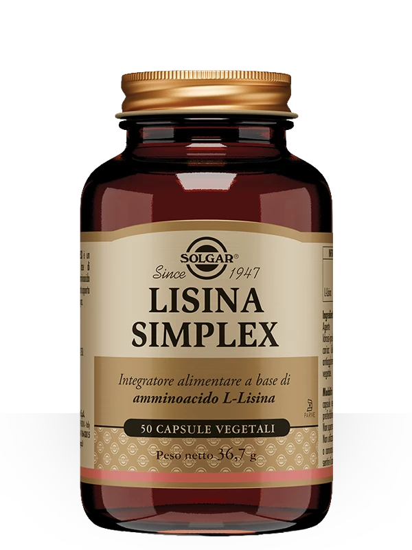 Solgar Lisina Simplex – 50 capsule vegetali Solgar Lisina Simplex – 50 Capsule Vegetali -Farmacia Estetica Porta Pia Solgar lisina simplex 50 capsule vegetali