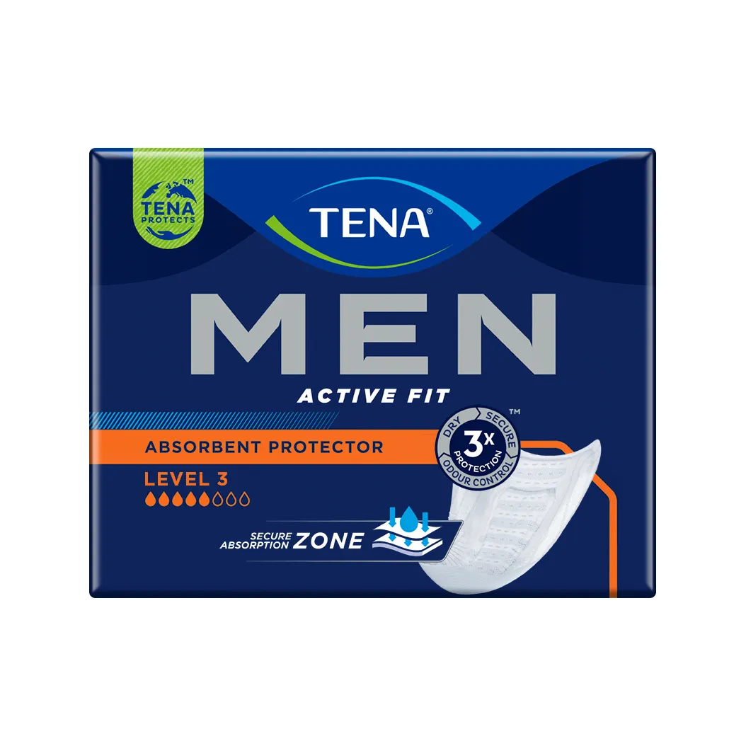 Tena Men Active Fit Level 3 – 8 pezzi Tena Men Active Fit Level 3 – 8 Pezzi -Farmacia Estetica Porta Pia TENA Men Active Fit Level 3 8 pezzi