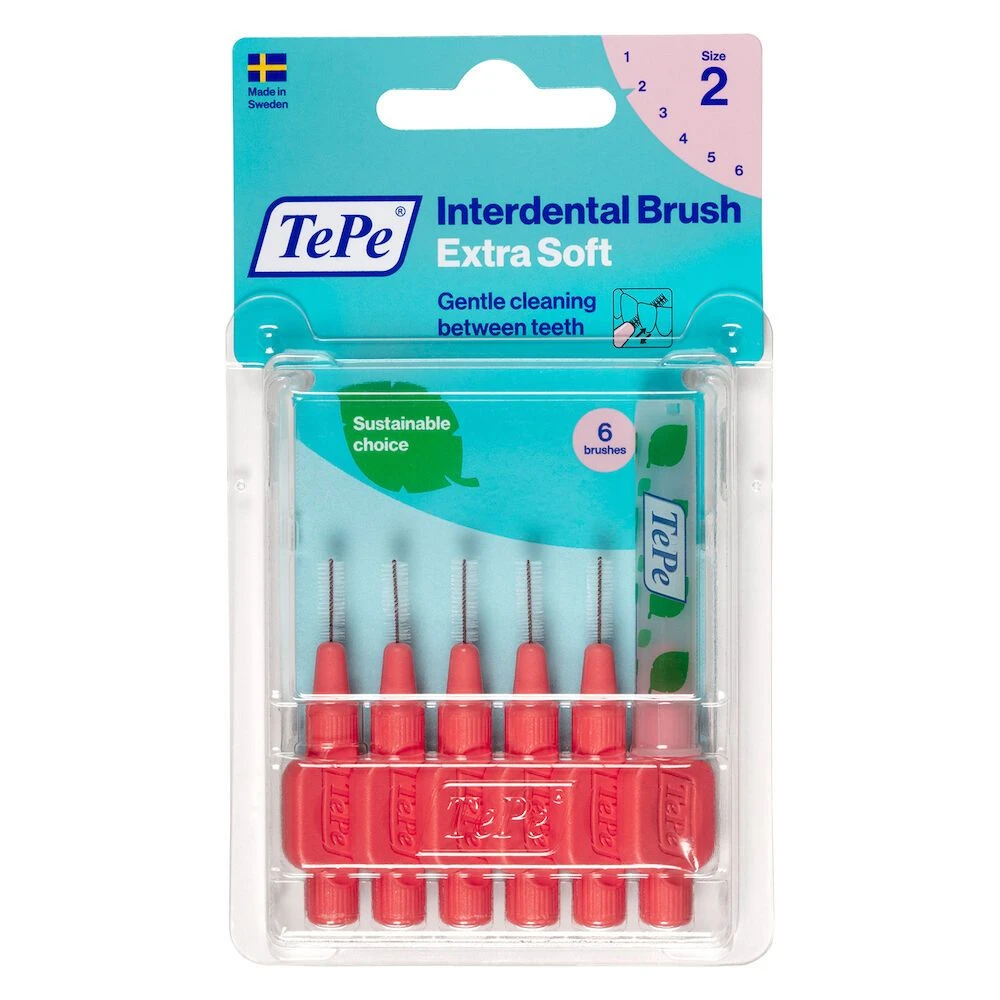 TePe Interdental Brush Extra Soft 2 Scovolini – 6 pezzi TePe Interdental Brush Extra Soft 2 Scovolini – 6 Pezzi -Farmacia Estetica Porta Pia TePe Interdental Brush Extra Soft 2 Scovolini 6 pezzi