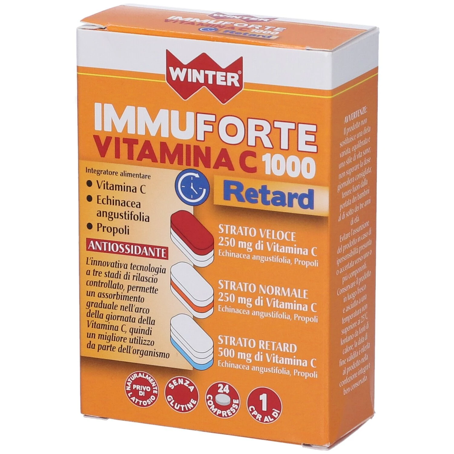 Winter Immuforte Vitamina C 1000 Retard – 24 compresse Winter Immuforte Vitamina C 1000 Retard – 24 Compresse -Farmacia Estetica Porta Pia Winter Immuforte Vitamina C 1000 Retard 24 compresse