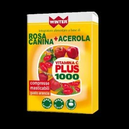 Winter Vitamin C Plus 1000 Rosa canina + Acerola – 30 compresse masticabili Winter Vitamin C Plus 1000 Rosa Canina + Acerola – 30 Compresse Masticabili -Farmacia Estetica Porta Pia Winter Vitamin C Plus 1000 Rosa canina Acerola 30 compresse masticabili