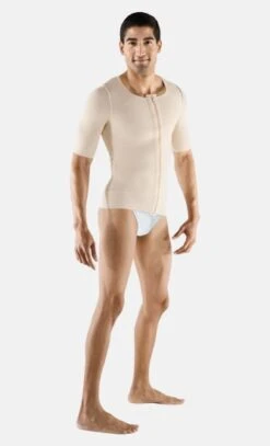 Maglia Uomo A Maniche Corte Post Operatoria Con Zip MV/SS